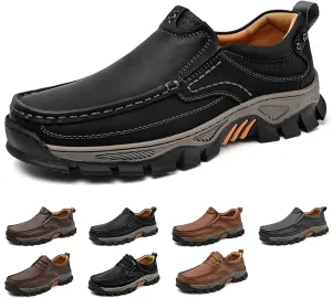 bumuam Shoes for Men, Lightweight Breathable Casual Sneaker, Slip on Shoes for Men Work Loafers, Orthopedic Shoes, for Travel, Camping, Running