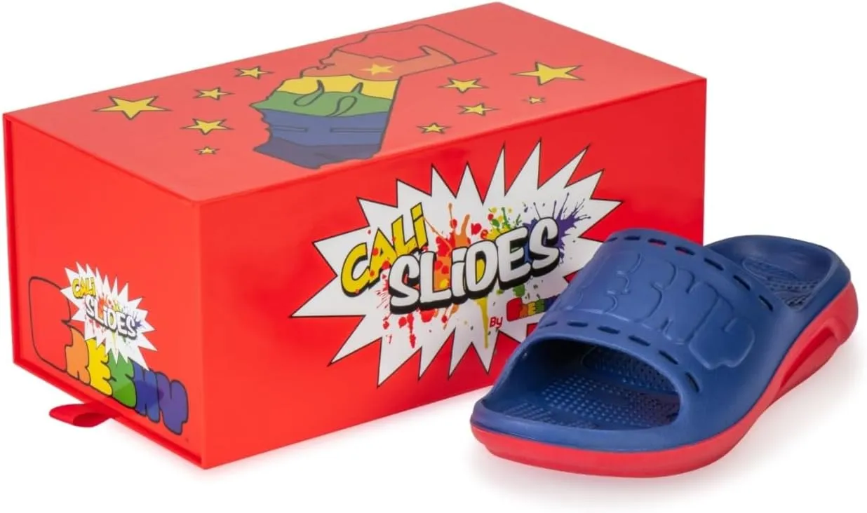 Cali Slides for Men and Women. Recovery Cloud Slides with Arch Support and Massage Beads. Athletic and Beach Sandals