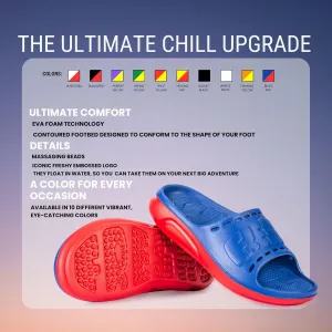 Cali Slides for Men and Women. Recovery Cloud Slides with Arch Support and Massage Beads. Athletic and Beach Sandals