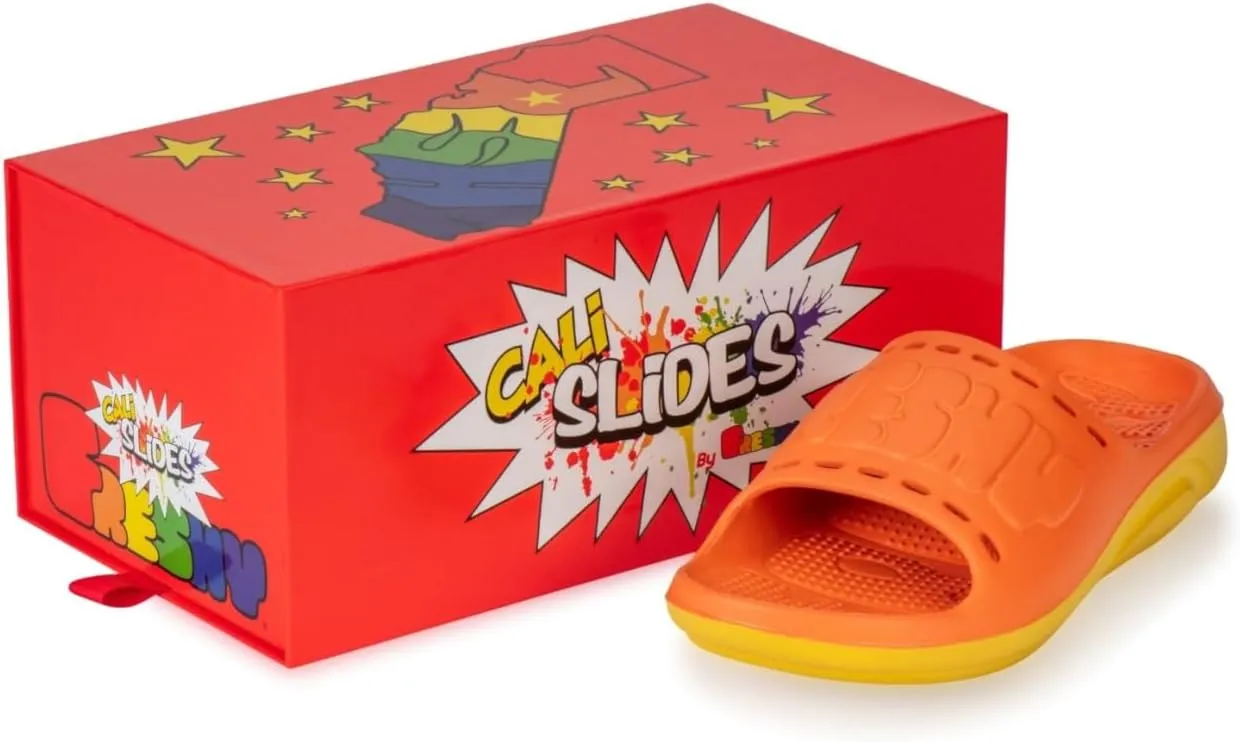 Cali Slides for Men and Women. Recovery Cloud Slides with Arch Support and Massage Beads. Athletic and Beach Sandals