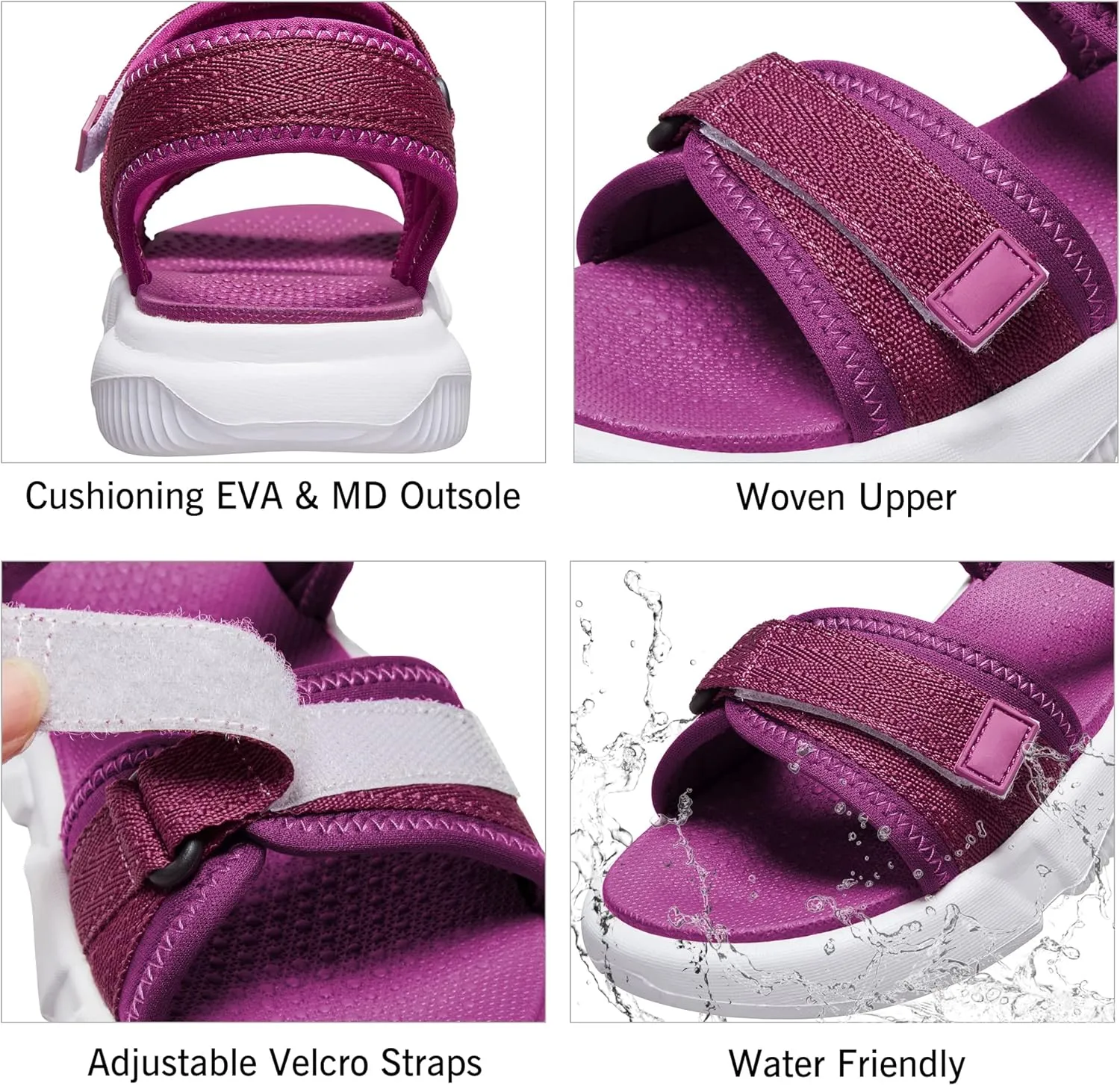 CAMELSPORTS Women Walking Sandals Summer Athletic Sandals Sport Water Shoes Beach for Casual Travel Outdoor