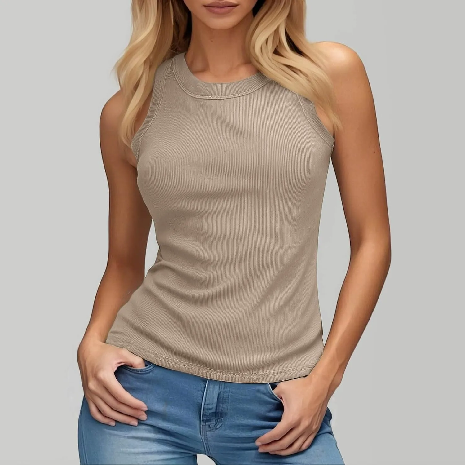 Camisole Tops for Women with Built in Bra Spaghetti Strap Workout Yoga Shirt Lightweight Tank Tops Undershirt