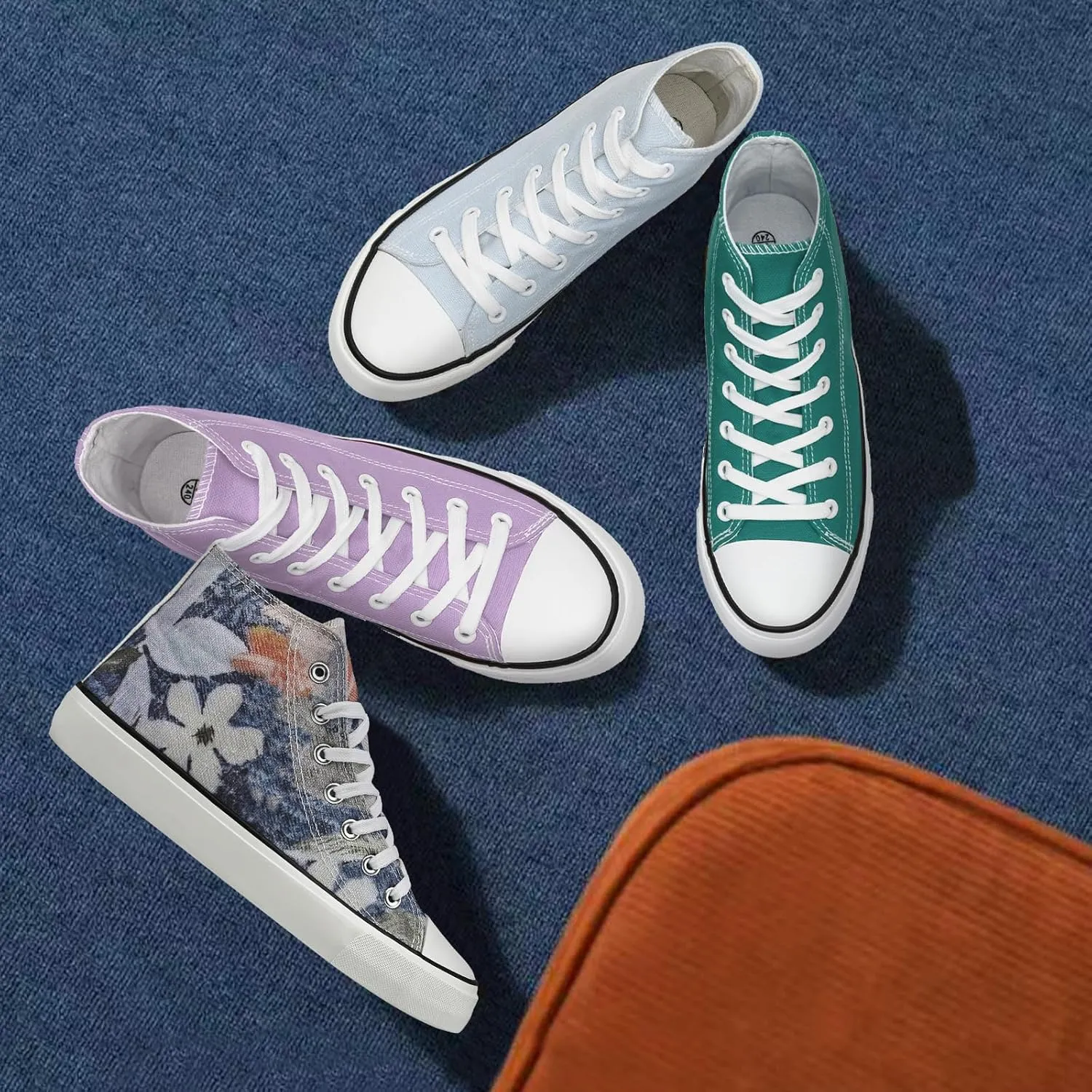 Canvas High Top Sneakers for Women Men Classic Lace Up Canvas Shoes Womens Mens Fashion High Top Sneakers Casual Tennis Walking Shoes