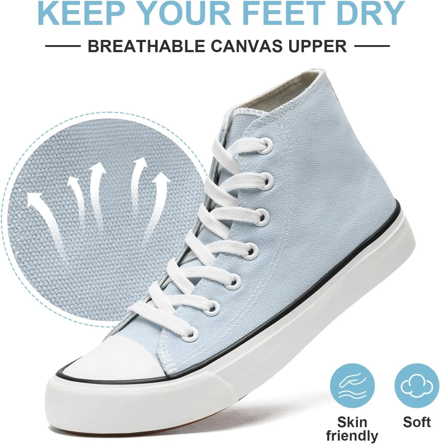 Canvas High Top Sneakers for Women Men Classic Lace Up Canvas Shoes Womens Mens Fashion High Top Sneakers Casual Tennis Walking Shoes