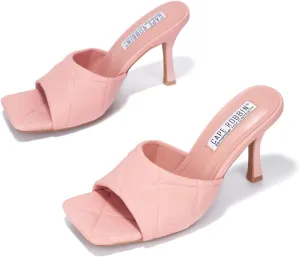 Cape Robbin Rolex Going Hard to Flex Slip ON Mule Heels Black Quilted Mules