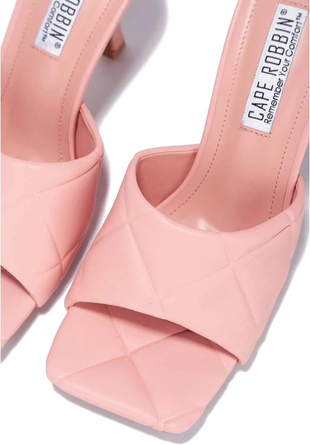 Cape Robbin Rolex Going Hard to Flex Slip ON Mule Heels Black Quilted Mules