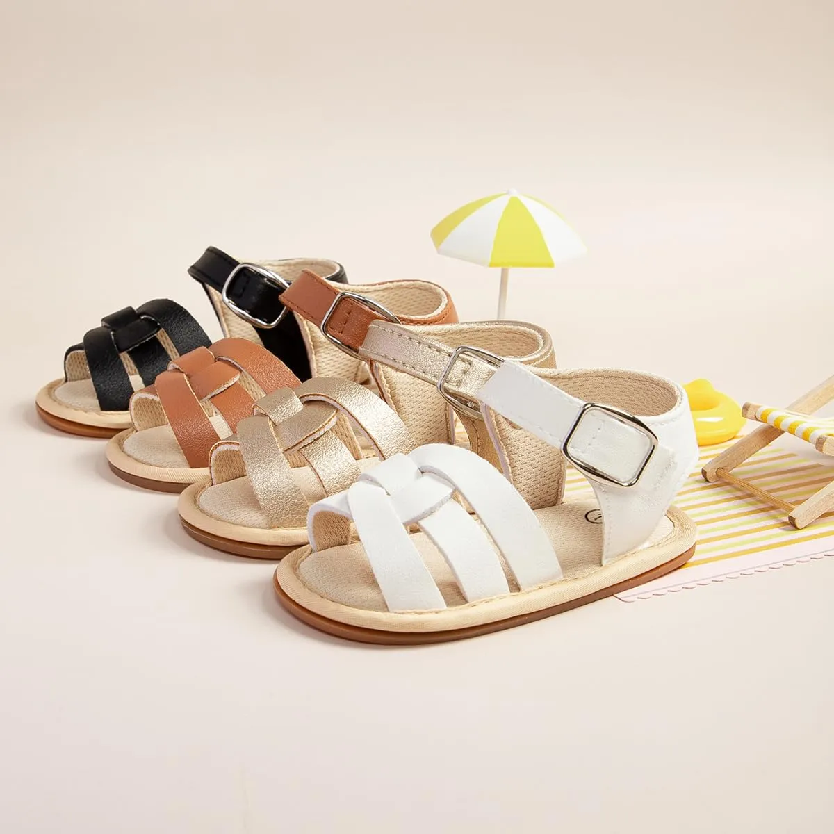 CENCIRILY Infant Baby Girls Boys Sandals Summer Beach Outdoor Bowknot Soft Rubber Sole Toddler Princess Dress Flats Walking Shoes