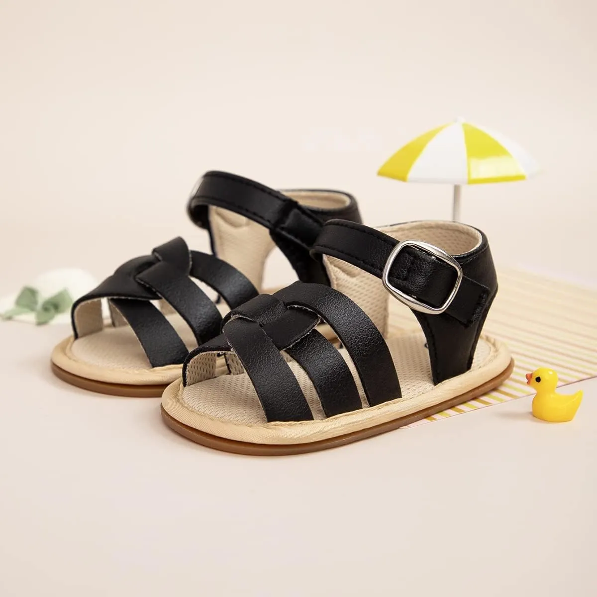 CENCIRILY Infant Baby Girls Boys Sandals Summer Beach Outdoor Bowknot Soft Rubber Sole Toddler Princess Dress Flats Walking Shoes