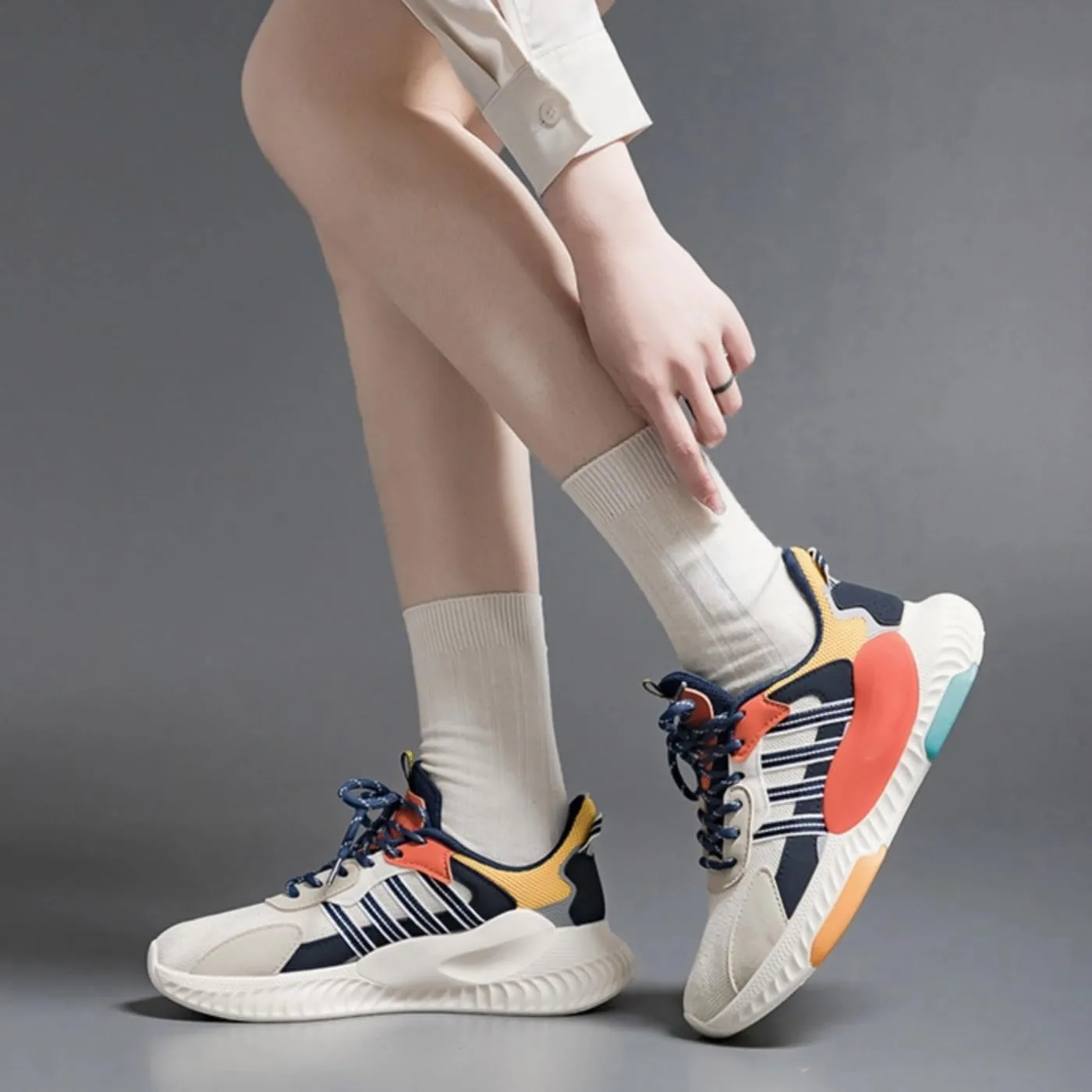 Chunky Sneakers for Women & Girls 1.4-Inch Platform Comfortable Walking Casual Shoes Travel & Sport
