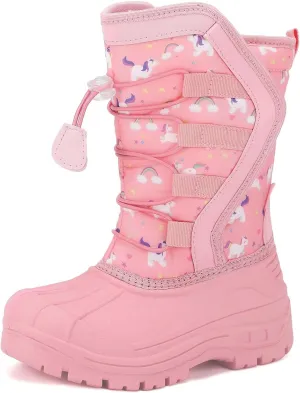 CIOR Kids Snow Boots for Boys Girls Toddler Winter Outdoor Boots Waterproof with Fur Lined(Toddler/Little Kids/Big Kid)