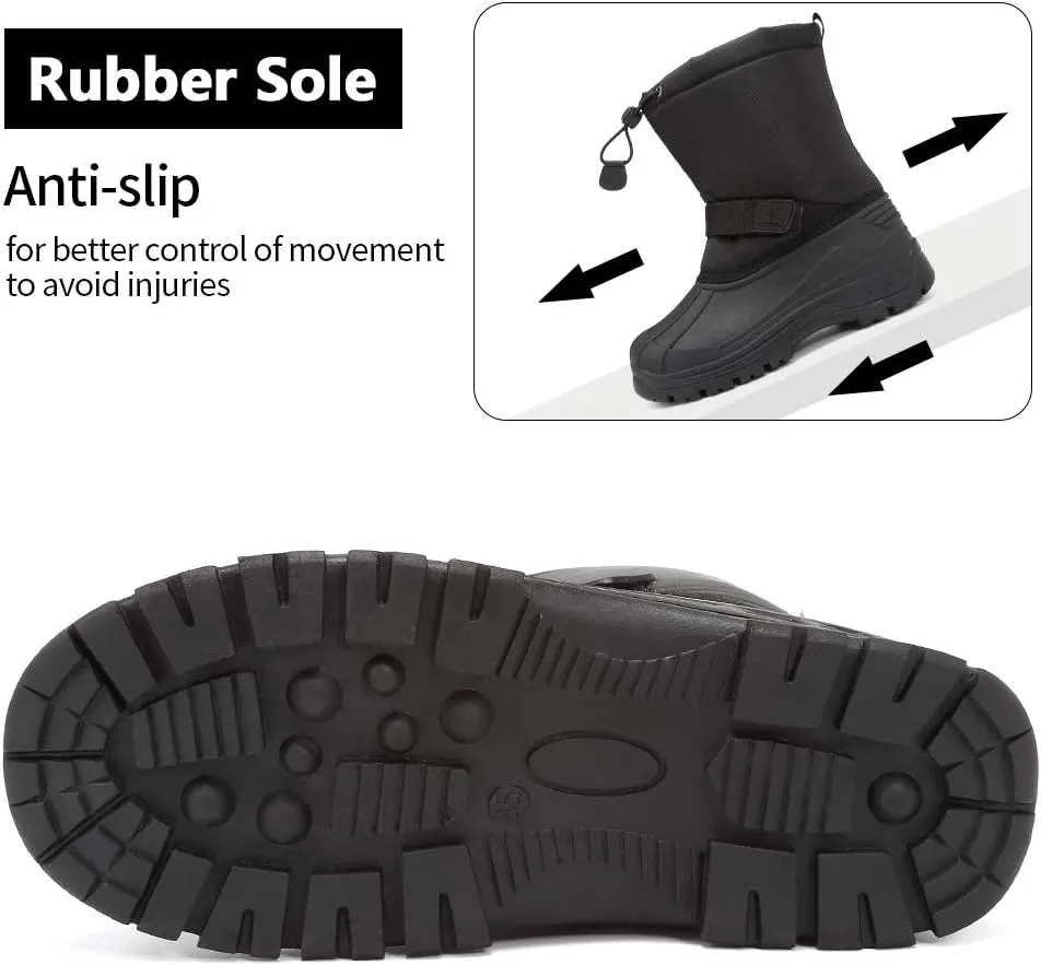 CIOR Kids Snow Boots for Boys Girls Toddler Winter Outdoor Boots Waterproof with Fur Lined(Toddler/Little Kids/Big Kid)