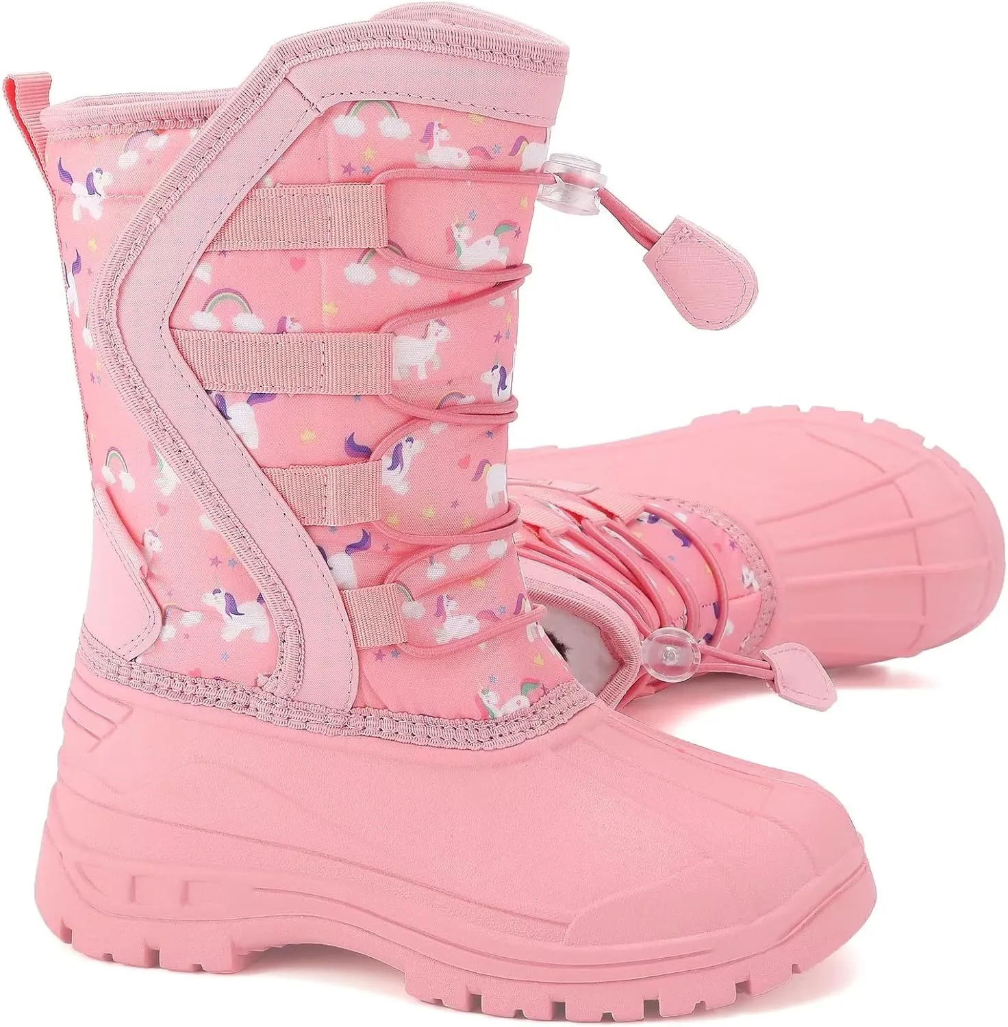 CIOR Kids Snow Boots for Boys Girls Toddler Winter Outdoor Boots Waterproof with Fur Lined(Toddler/Little Kids/Big Kid)