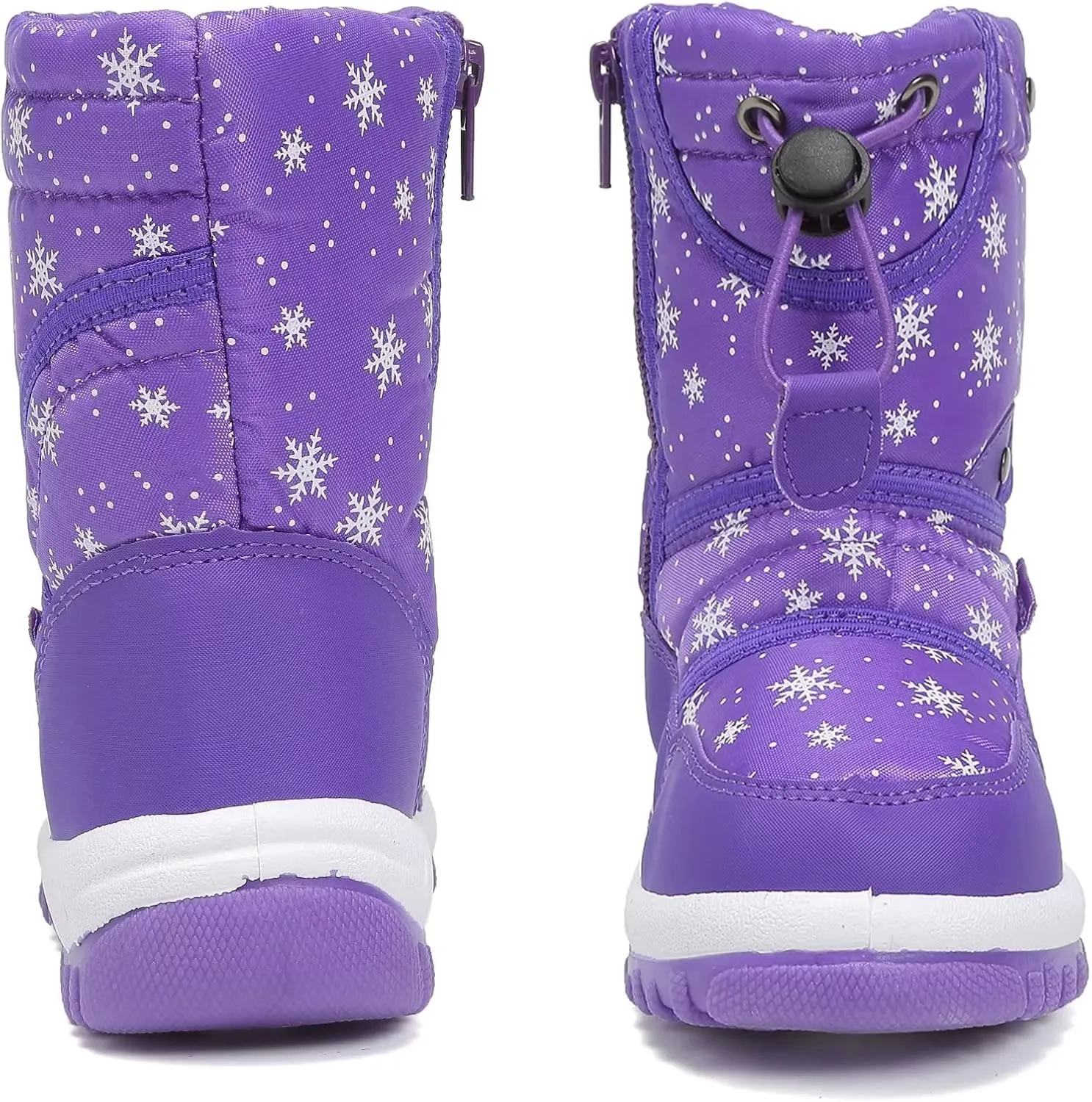 CIOR Winter Snow Boots for Boy and Girl Outdoor Waterproof with Fur Lined(Toddler/Little Kids)