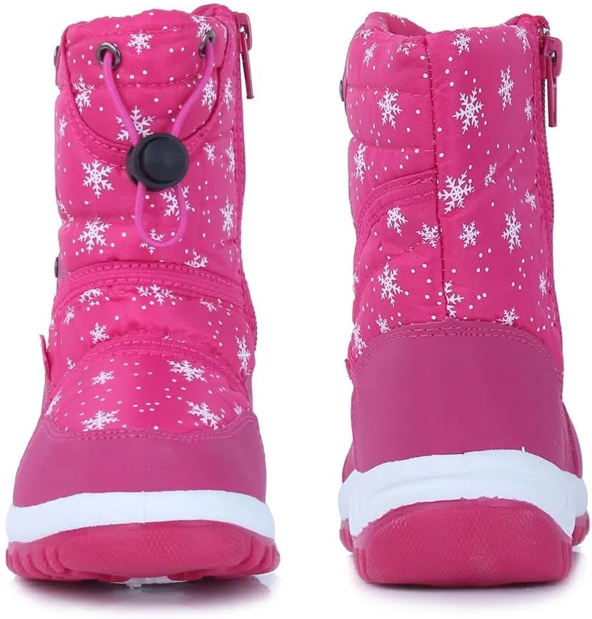 CIOR Winter Snow Boots for Boy and Girl Outdoor Waterproof with Fur Lined(Toddler/Little Kids)