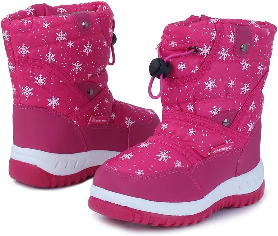 CIOR Winter Snow Boots for Boy and Girl Outdoor Waterproof with Fur Lined(Toddler/Little Kids)