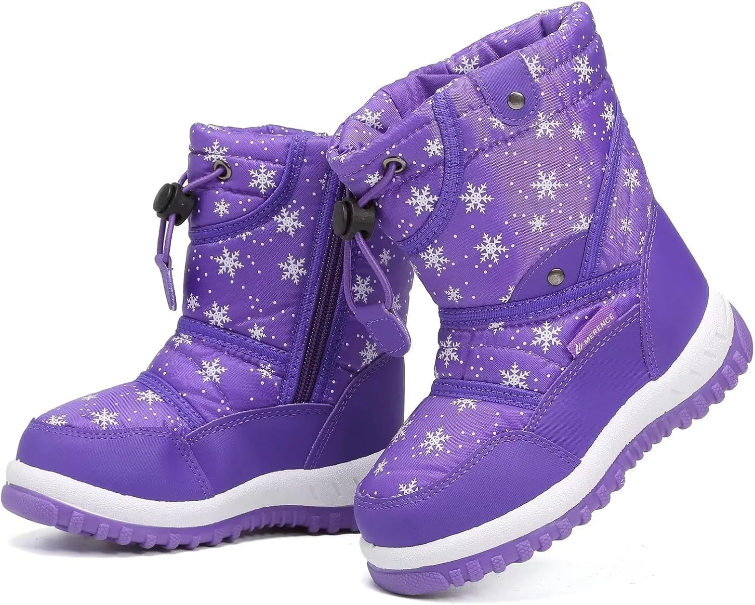 CIOR Winter Snow Boots for Boy and Girl Outdoor Waterproof with Fur Lined(Toddler/Little Kids)