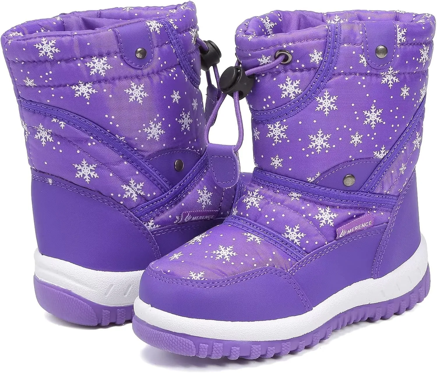 CIOR Winter Snow Boots for Boy and Girl Outdoor Waterproof with Fur Lined(Toddler/Little Kids)