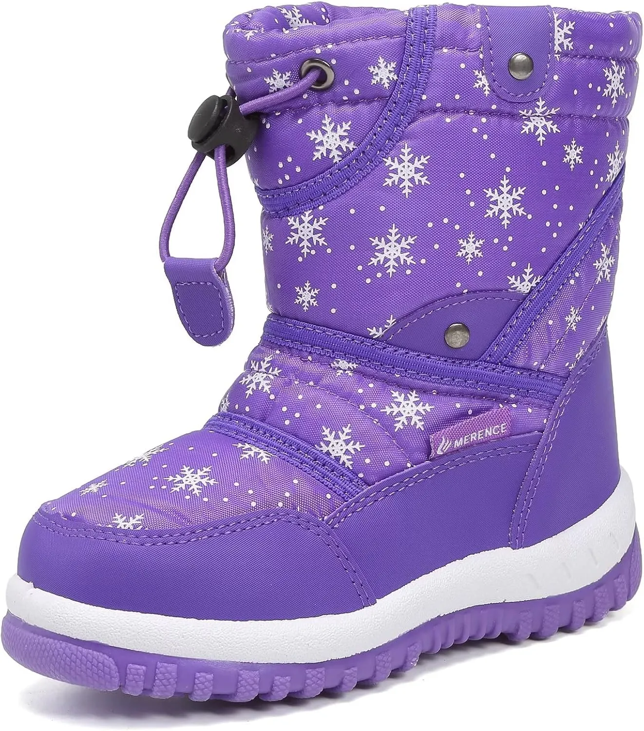 CIOR Winter Snow Boots for Boy and Girl Outdoor Waterproof with Fur Lined(Toddler/Little Kids)
