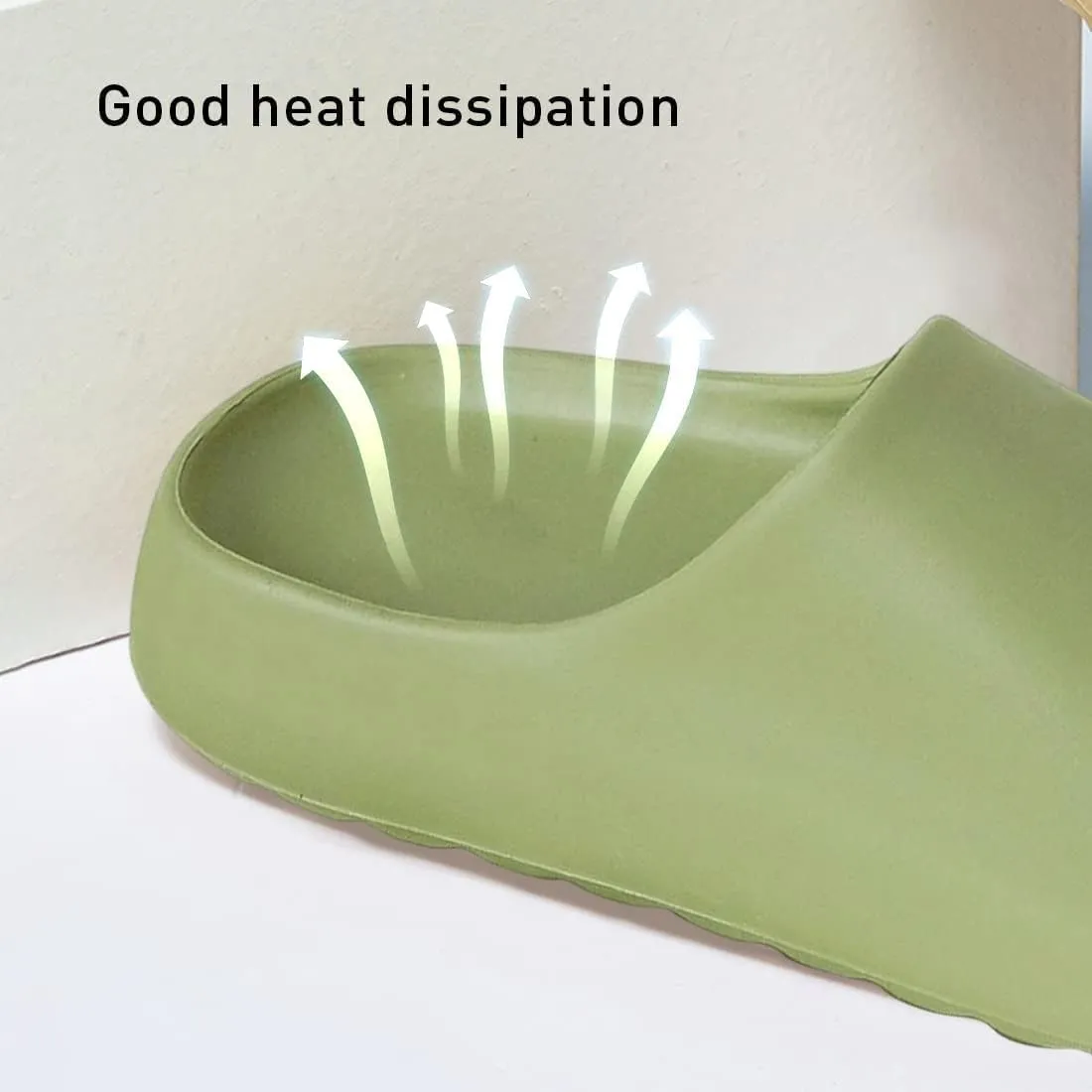 Cloud Slides for Women and Men, Platform Slides Slippers, Non-Slip Quick Drying Soft Lightweight Shower Shoes, Thick Sole Open Toe Slides Sandals for Indoor & Outdoor
