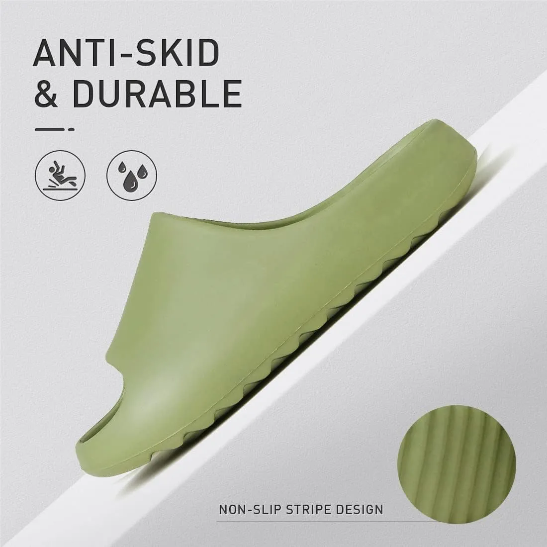 Cloud Slides for Women and Men, Platform Slides Slippers, Non-Slip Quick Drying Soft Lightweight Shower Shoes, Thick Sole Open Toe Slides Sandals for Indoor & Outdoor