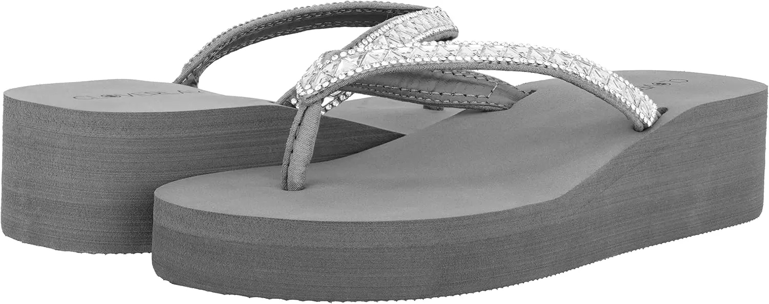 CLOVERLAY Women's Flip Flops Flat Sandals Comfortable Soft Cushion Summer Beach Thong Sandals