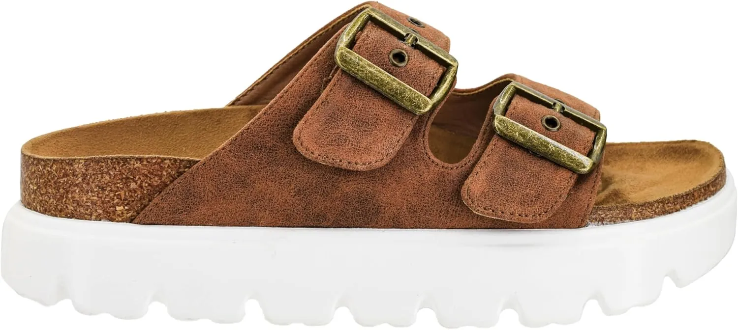 Corkys Footwear Hey Girl Womens 1 inch Rumor Has It Platform Sandals, Featuring Two Adjustable Buckles, A soft Footbed, And A Lug Outsole, Perfect For Summer