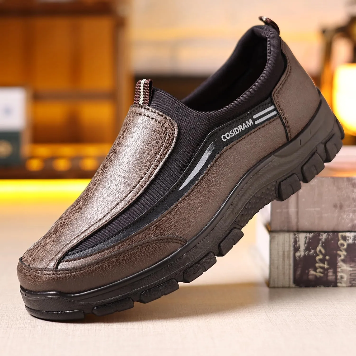 COSIDRAM Mens Casual Shoes Loafers Slip on Moccasin Comfort Soft Lightweight Daily Flats Sneakers