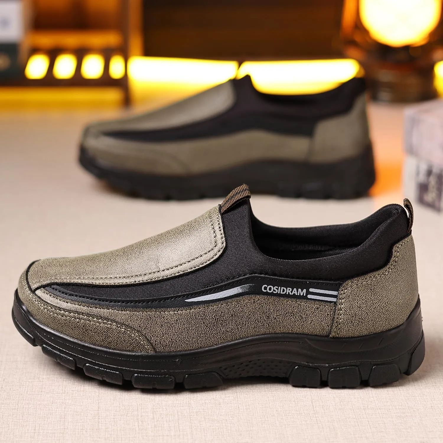 COSIDRAM Mens Casual Shoes Loafers Slip on Moccasin Comfort Soft Lightweight Daily Flats Sneakers