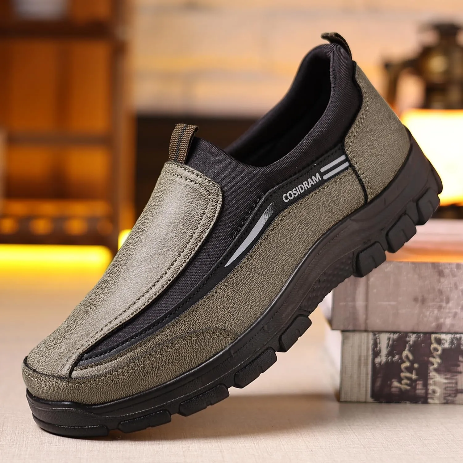 COSIDRAM Mens Casual Shoes Loafers Slip on Moccasin Comfort Soft Lightweight Daily Flats Sneakers