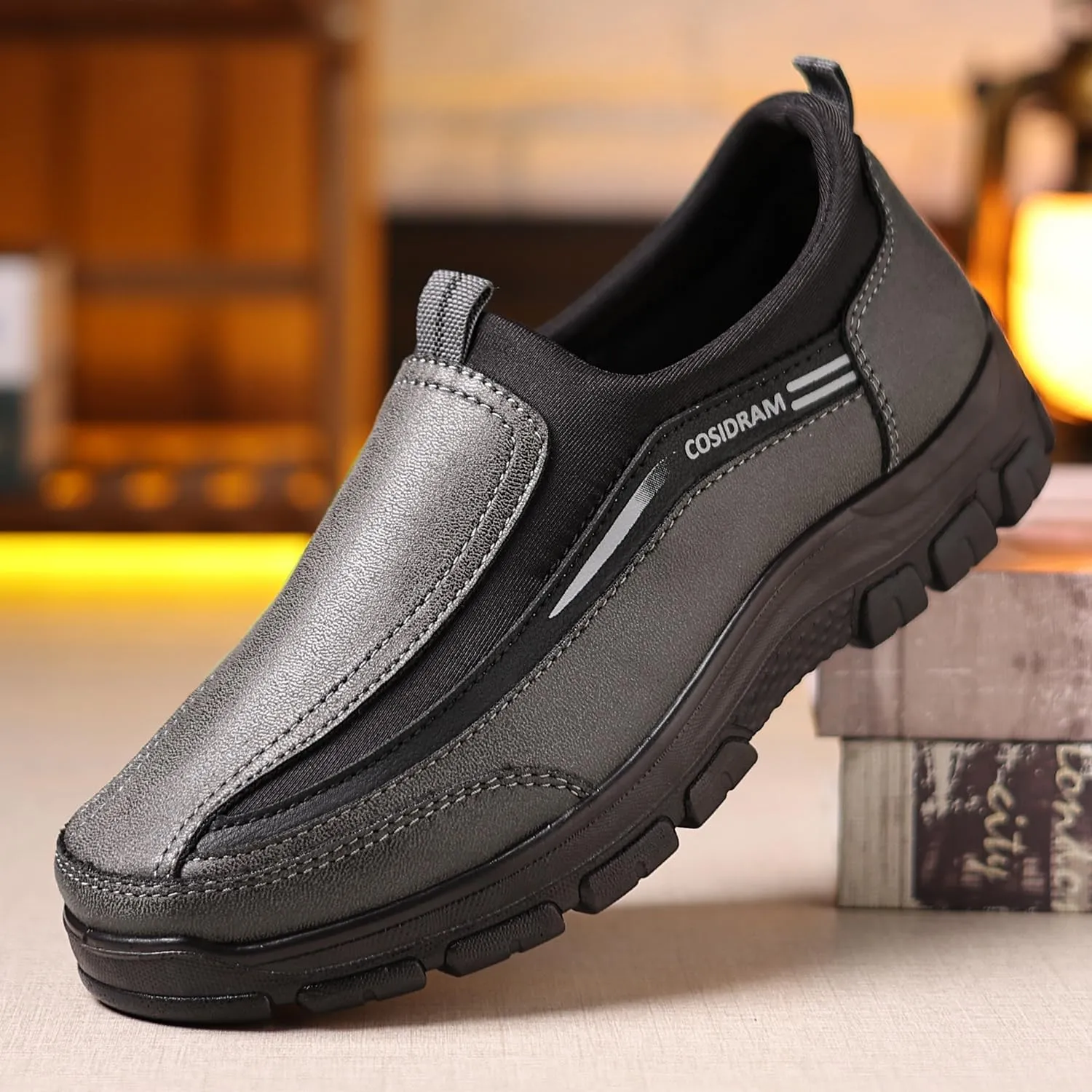 COSIDRAM Mens Casual Shoes Loafers Slip on Moccasin Comfort Soft Lightweight Daily Flats Sneakers