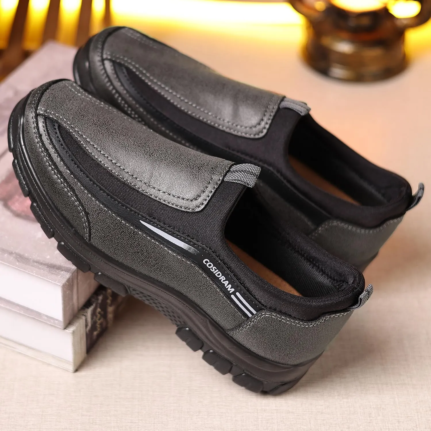 COSIDRAM Mens Casual Shoes Loafers Slip on Moccasin Comfort Soft Lightweight Daily Flats Sneakers