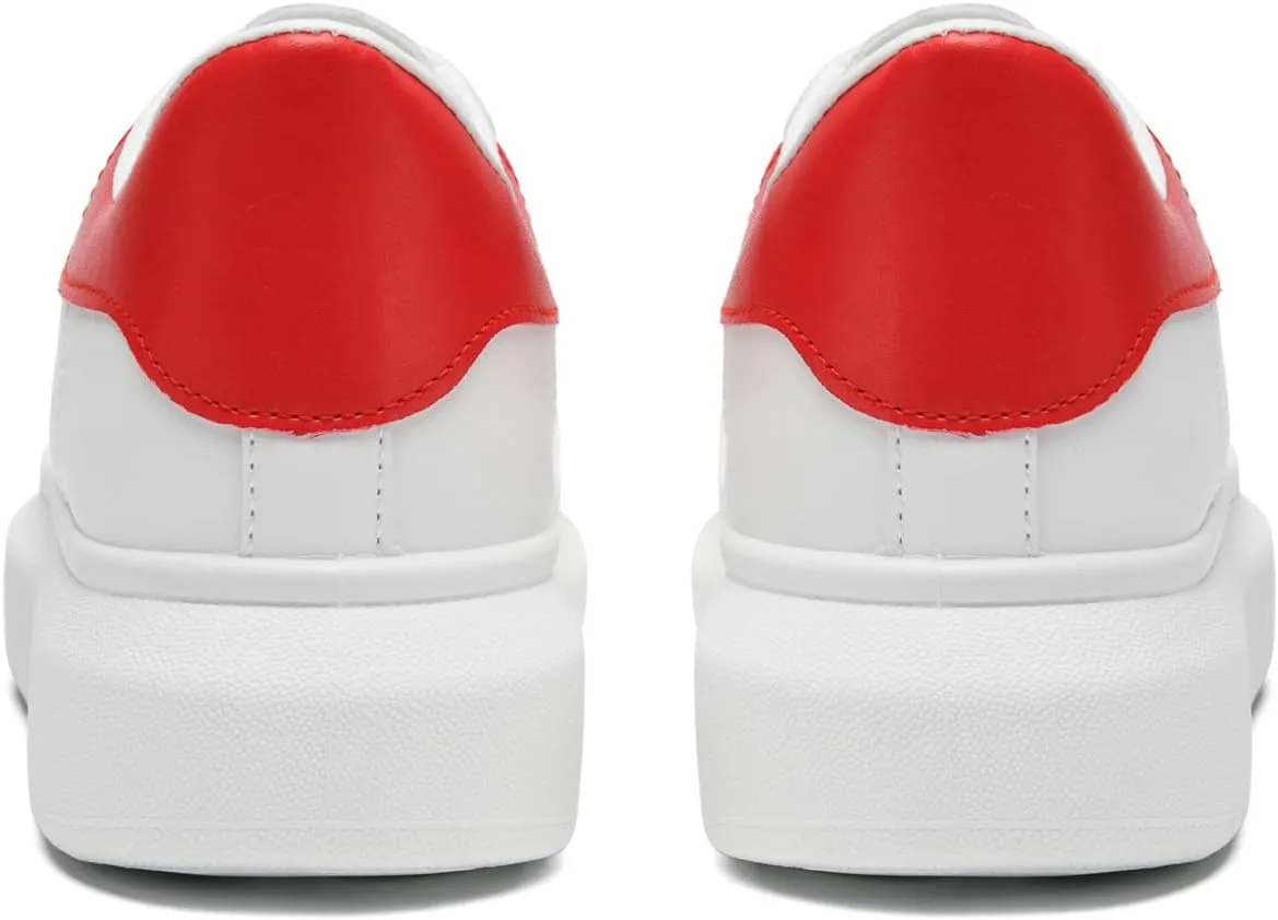 COVS Platform White Sneakers for Women, Women's Fashion Sneakers, Leather Sneakers for Women Unisex Height Increase Shoes