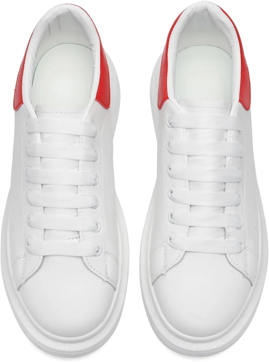COVS Platform White Sneakers for Women, Women's Fashion Sneakers, Leather Sneakers for Women Unisex Height Increase Shoes
