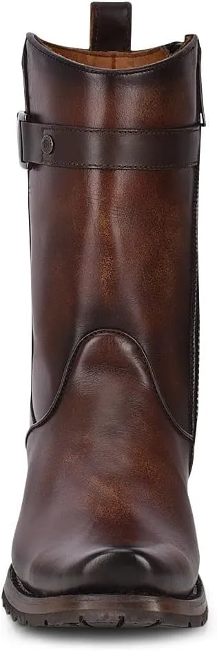 Cuadra Men's Boot in Bovine Leather Black with Zipper, 1J2JRS