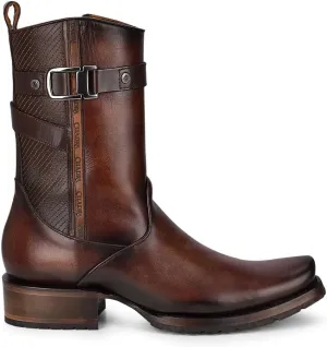 Cuadra Men's Boot in Bovine Leather Black with Zipper, 1J2JRS