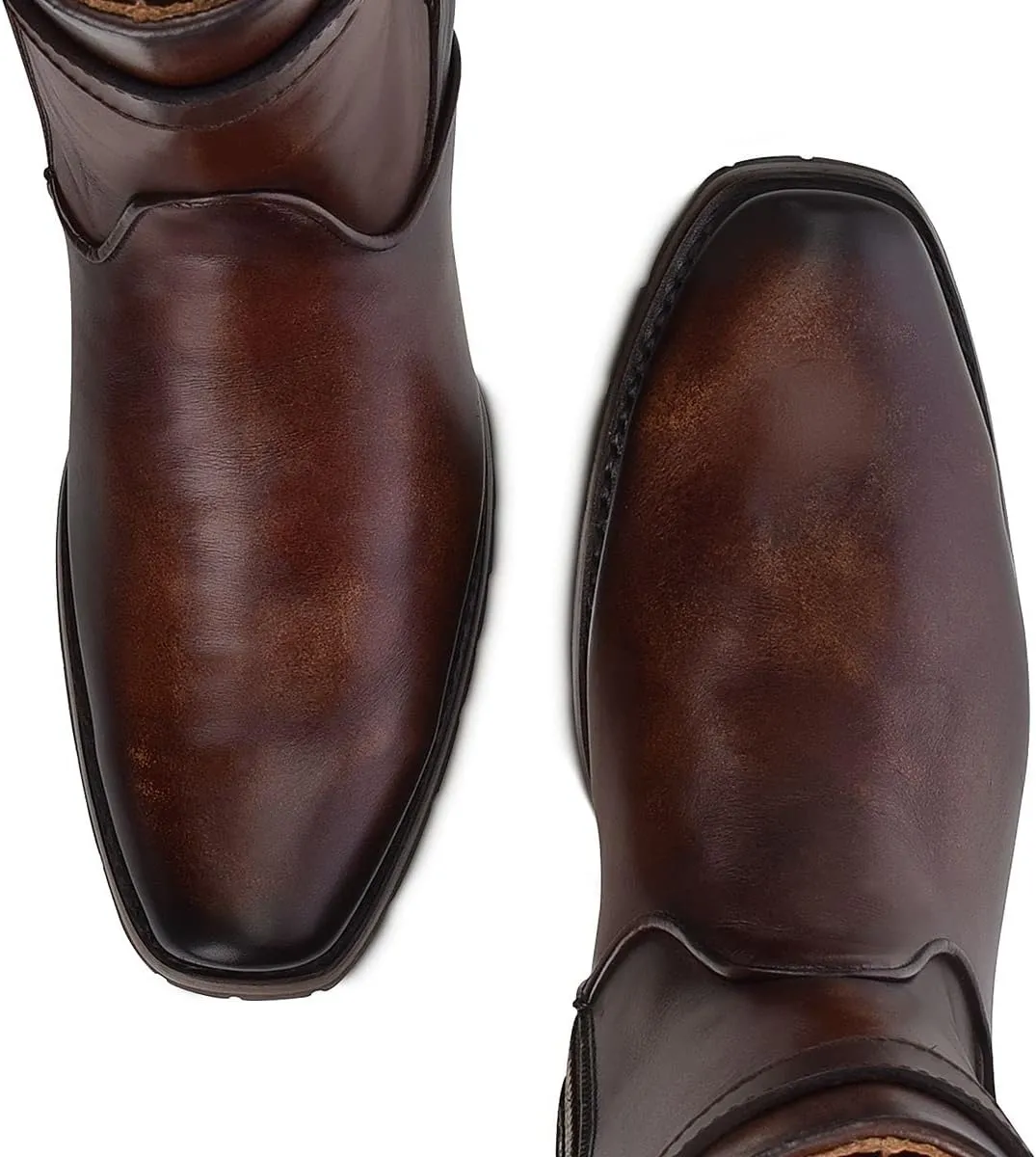Cuadra Men's Boot in Bovine Leather Black with Zipper, 1J2JRS