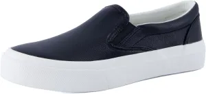 CUSHIONAIRE Ferris Fashion Slip On Sneakers for Women – Laceless Everyday Casual Womens Shoes with Cushioned Insole and Flexible Sole for Effortless Comfort and Style