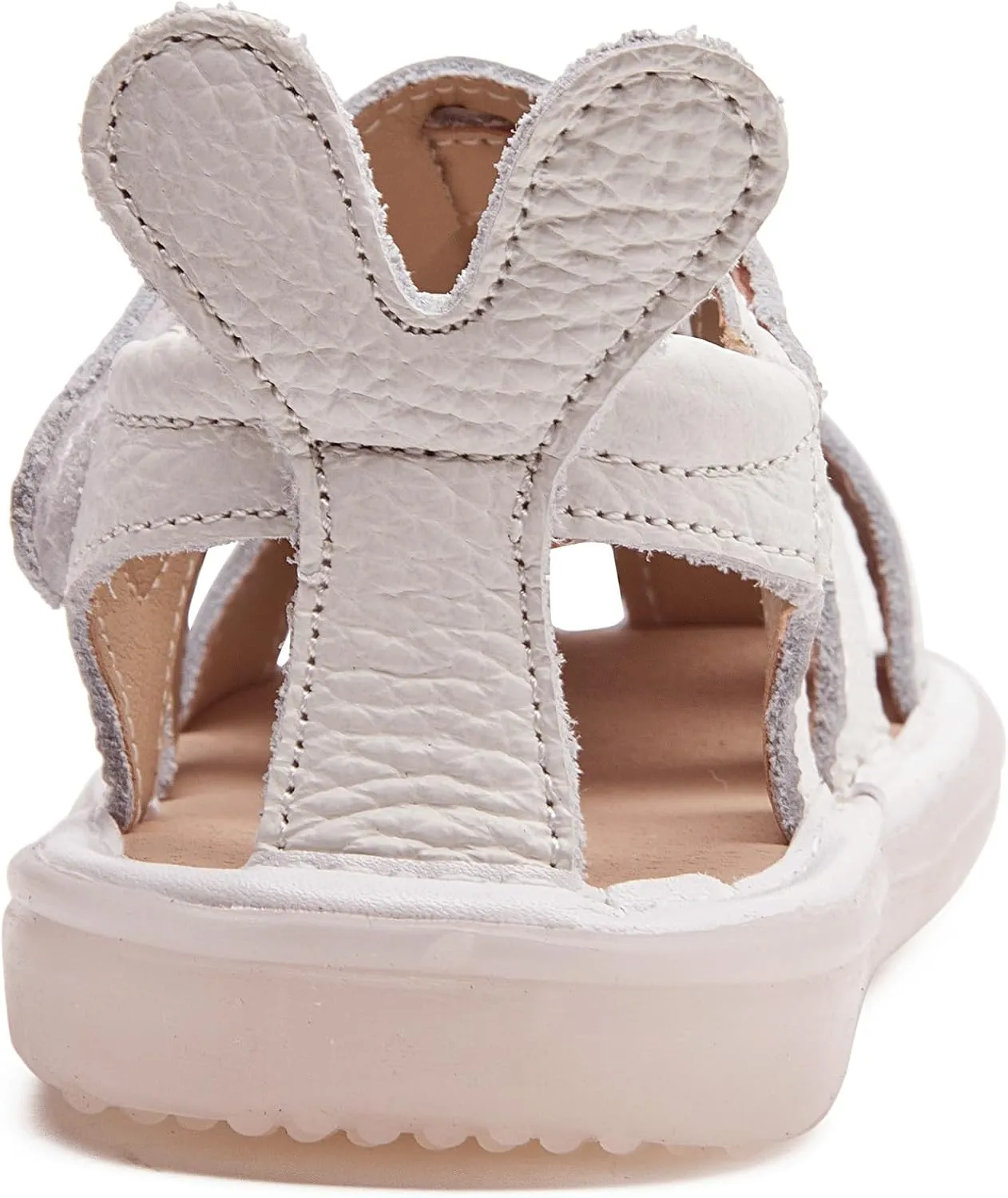 DADAWEN Baby Boys Girls Closed Toe Summer Sandals Lightweight Non-Slip Soft Sole Leather Athletic Sandals Outdoor Toddler First Walking Shoes