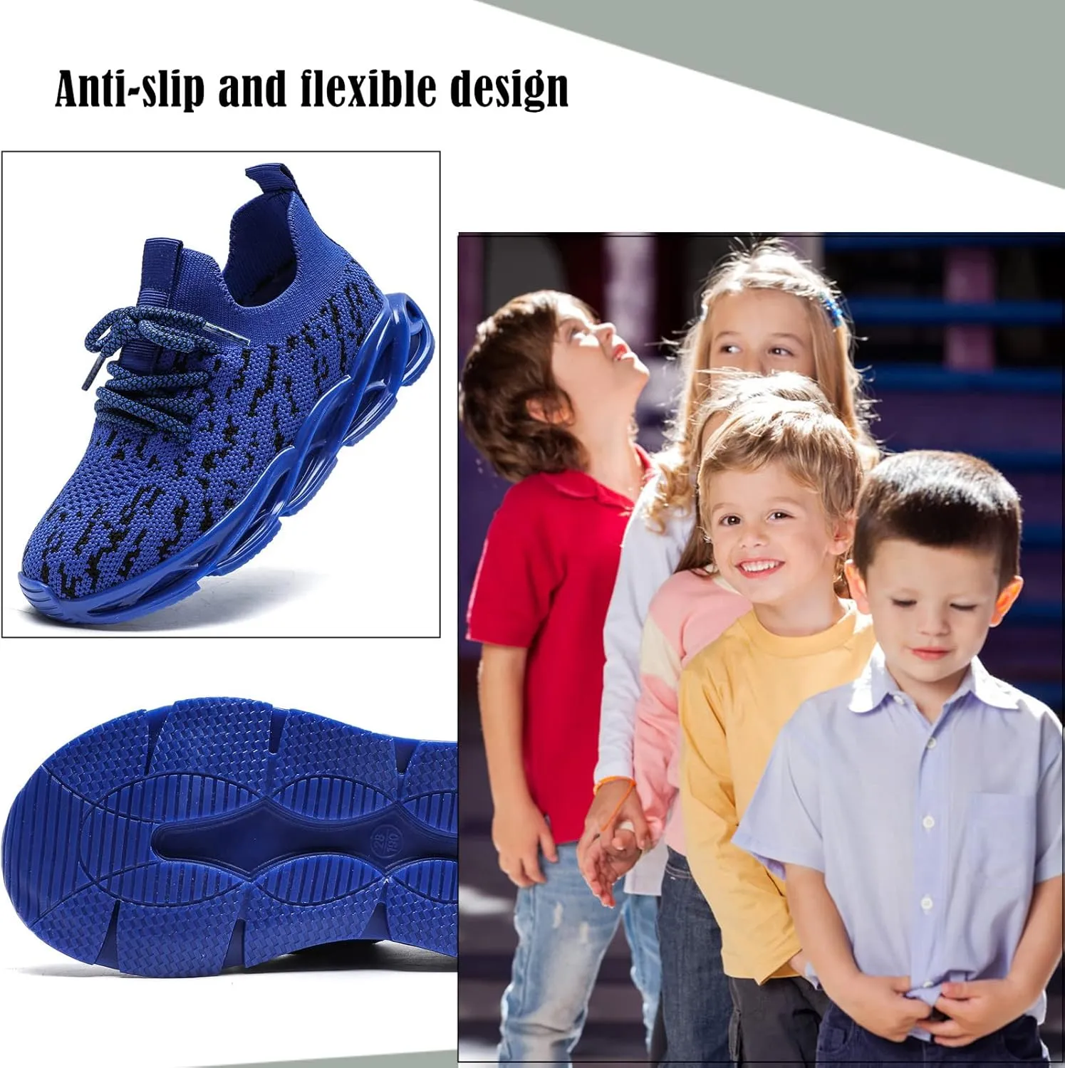 DADAWEN Boys Girls Sneakers Kids Lightweight Breathable Tennis Athletic Running Shoes for Toddler/Little Kid/Big Kid
