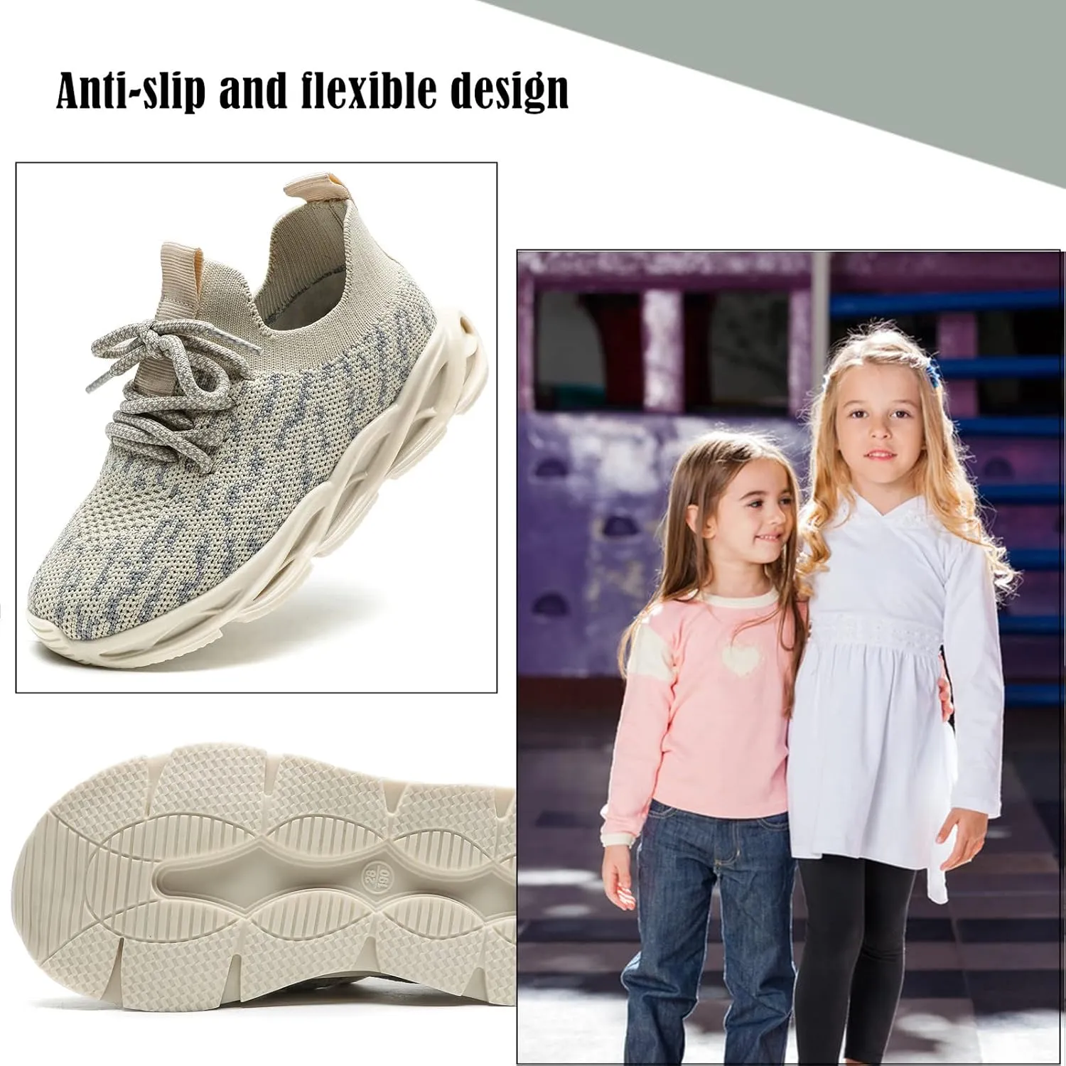 DADAWEN Boys Girls Sneakers Kids Lightweight Breathable Tennis Athletic Running Shoes for Toddler/Little Kid/Big Kid