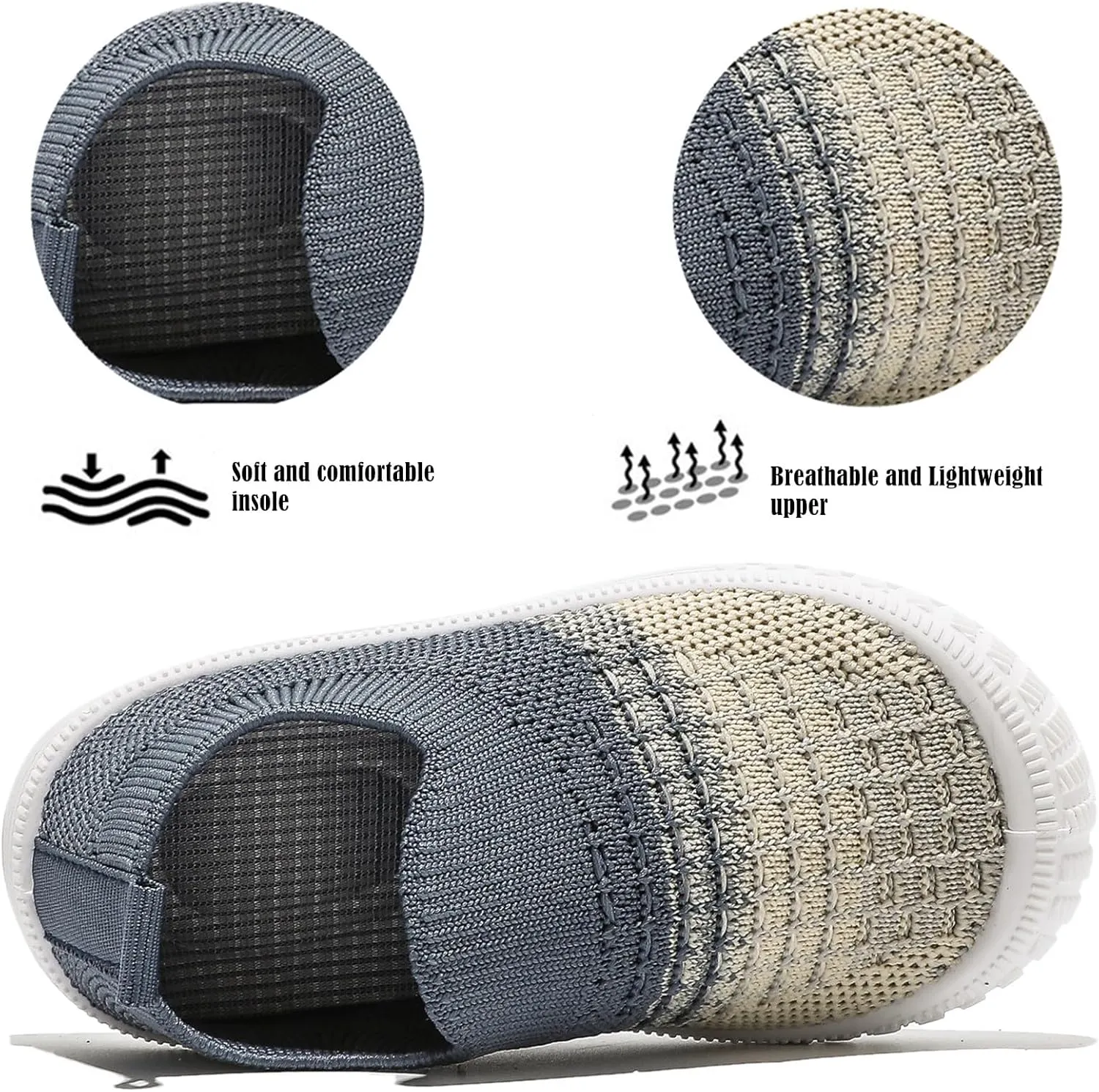 DADAWEN Boys Girls Toddler Sneakers Kids Lightweight Walking Shoes Mesh Breathable Tennis Shoes for Toddler/Little Kids
