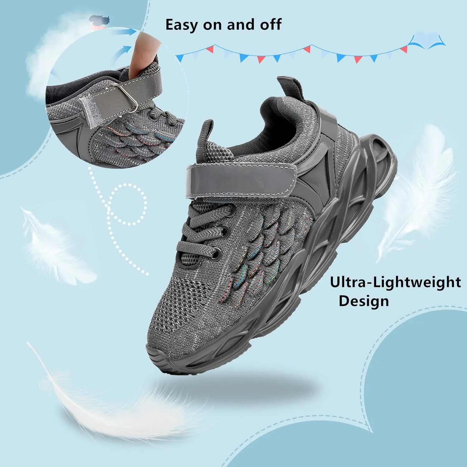DADAWEN Toddler/Little Kid Sneakers for Boys Girls Lightweight Breathable Sports Athletic Running Tennis Shoes