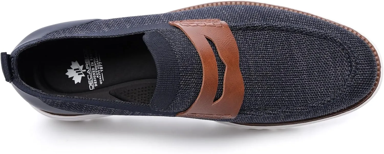 DECARSDZ Mens Casual Loafers Shoes Walking Sneakers Mesh Business Oxfords Work Lightweight Shoes Lightweight Slip-on Shoes