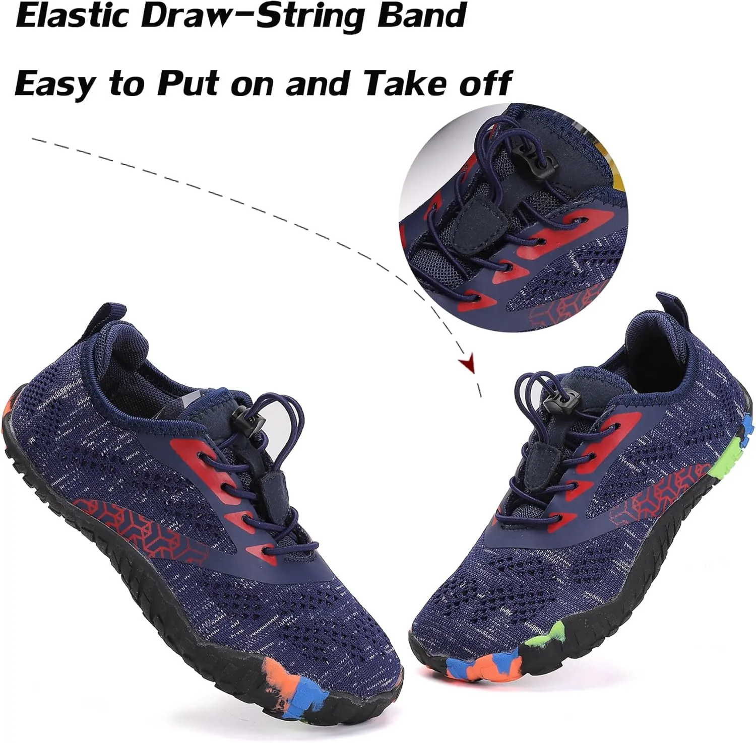 DimaiGlobal Kids Barefoot Shoes Boys Trail Running Shoes Girls Running Shoes Sneakers Athletic Tennis Shoes Toddler Little Kid Big Kid