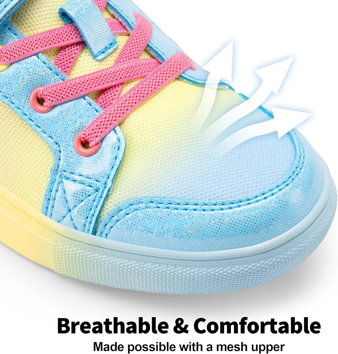 DREAM PAIRS Girls Shoes Toddler Sneakers Rainbow Storybook Casual School Walking Footwear for Toddler/Little Kids