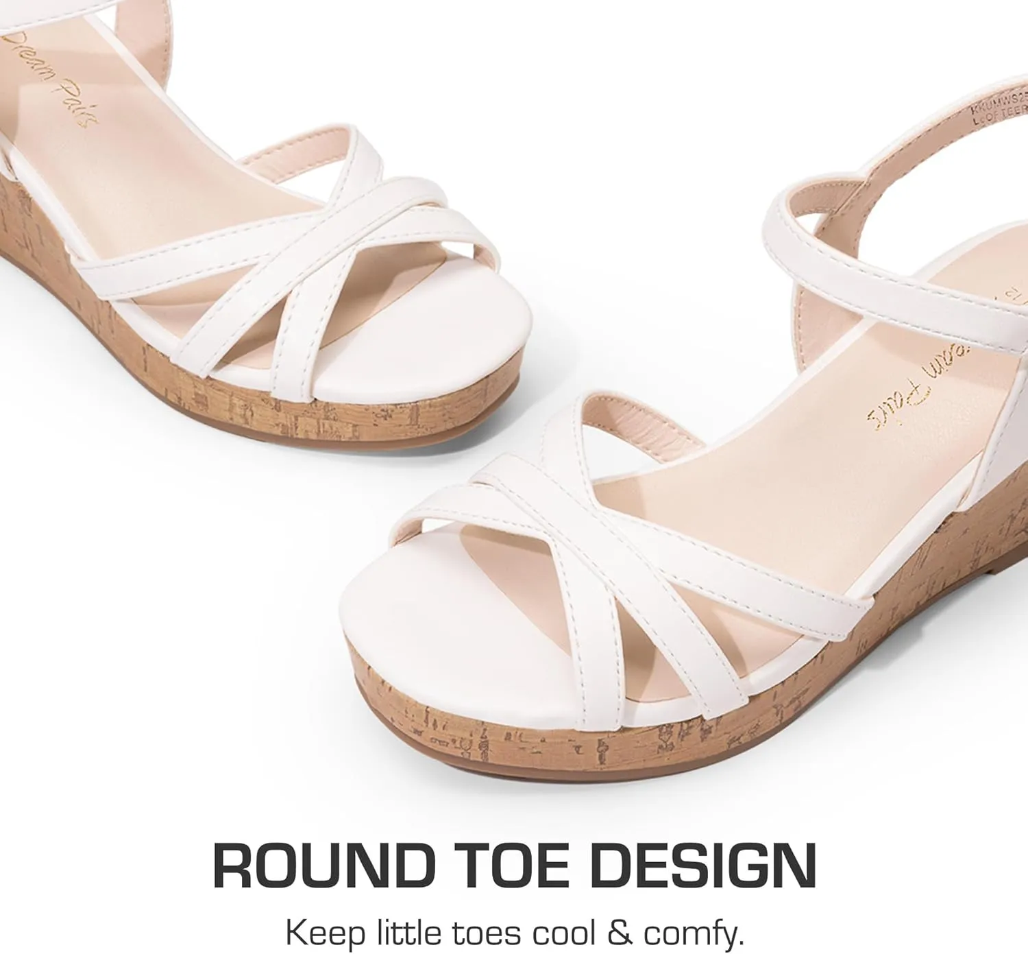 DREAM PAIRS Girls Wedge Sandals Flatform Open Toe Summer Platform Sandals Flower Wedding Party for Little Kid/Big Kid