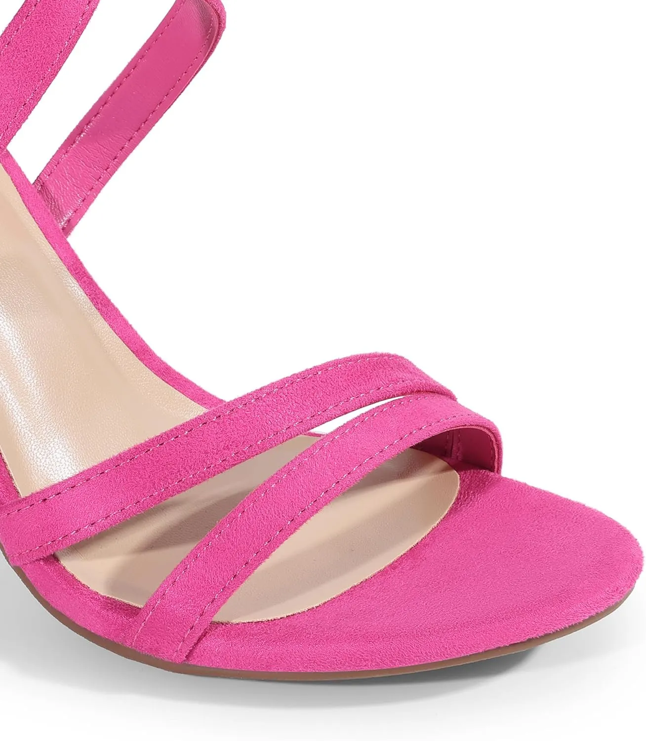 DREAM PAIRS Womens Chunky Heels 4 inch High Multi Strap Soft Comfort Block Heeled Sandals for Prom Dancing Wedding