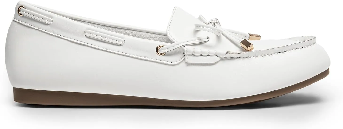 DREAM PAIRS Women's Loafers Comfortable Dressy Slip-on Business Casual Work Shoes Bow-Knot Office Driving Round Toe Flats Loafers