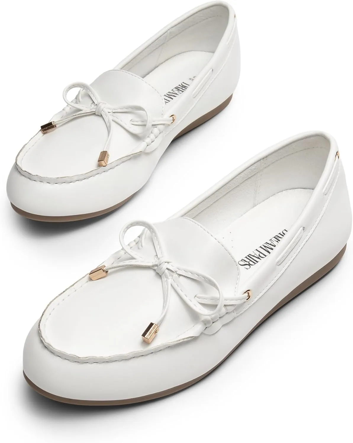 DREAM PAIRS Women's Loafers Comfortable Dressy Slip-on Business Casual Work Shoes Bow-Knot Office Driving Round Toe Flats Loafers