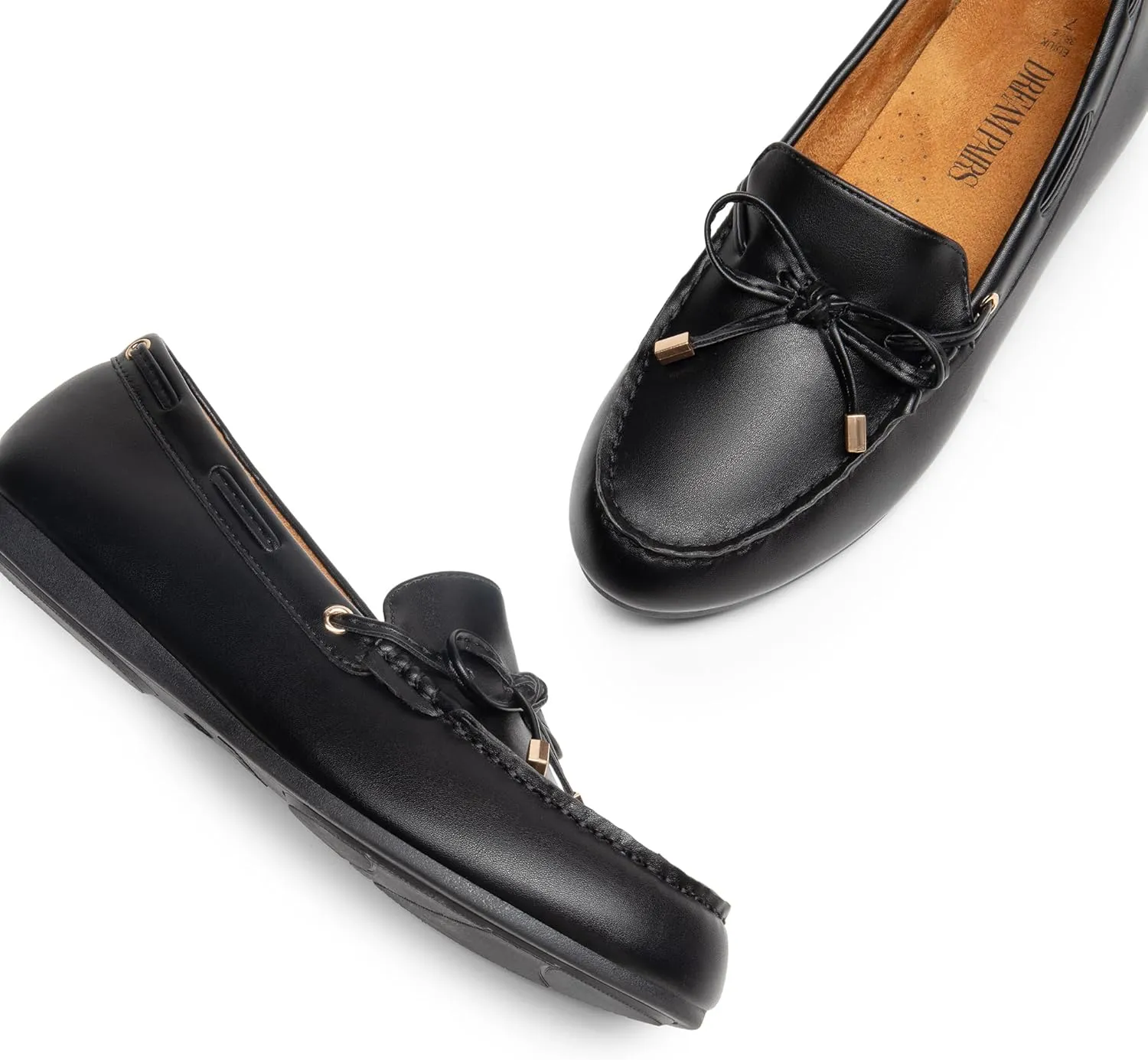 DREAM PAIRS Women's Loafers Comfortable Dressy Slip-on Business Casual Work Shoes Bow-Knot Office Driving Round Toe Flats Loafers